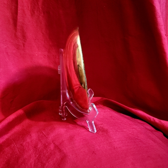 Neiman Marcus Horchow Chinese Export Famille Rose Verte Bok Choy Brass Plate VTG - Picture 2 of 15